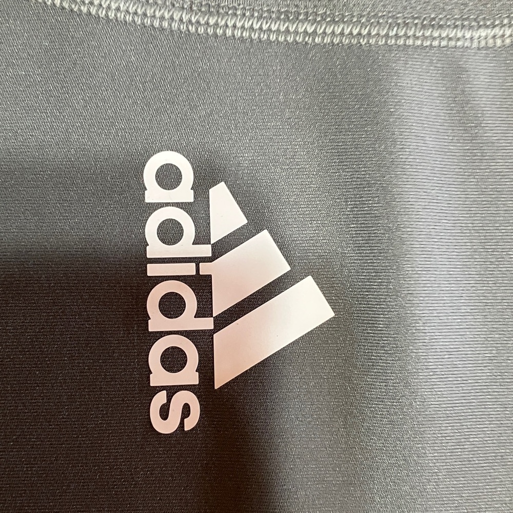Adidas Charcoal Tee with White Logo